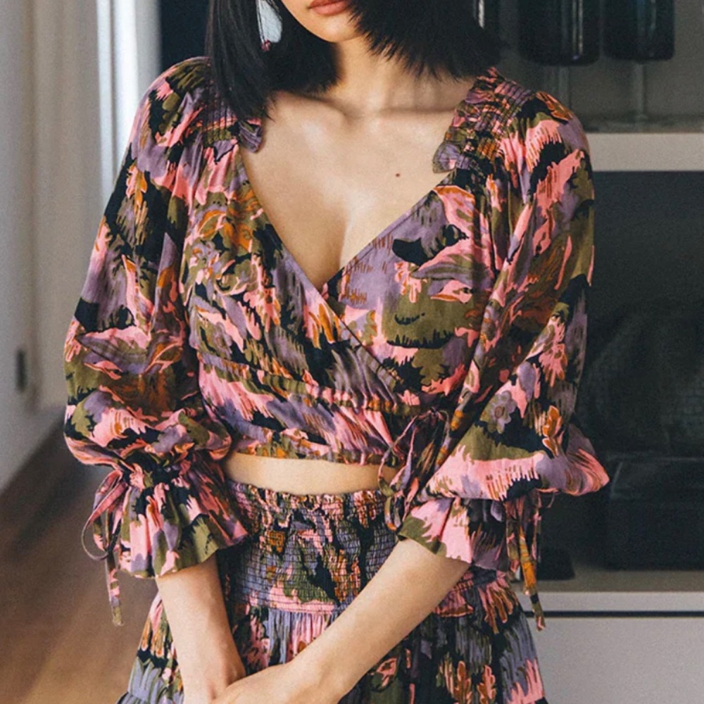 Cleobella Leighton Crop Top in Tapestry Flowy